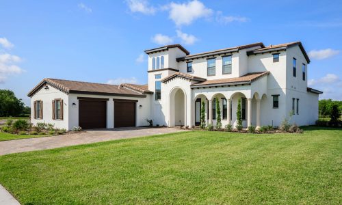 exterior of 5 bedroom vacation rental home at Balmoral Florida Resort in Haines City, FL