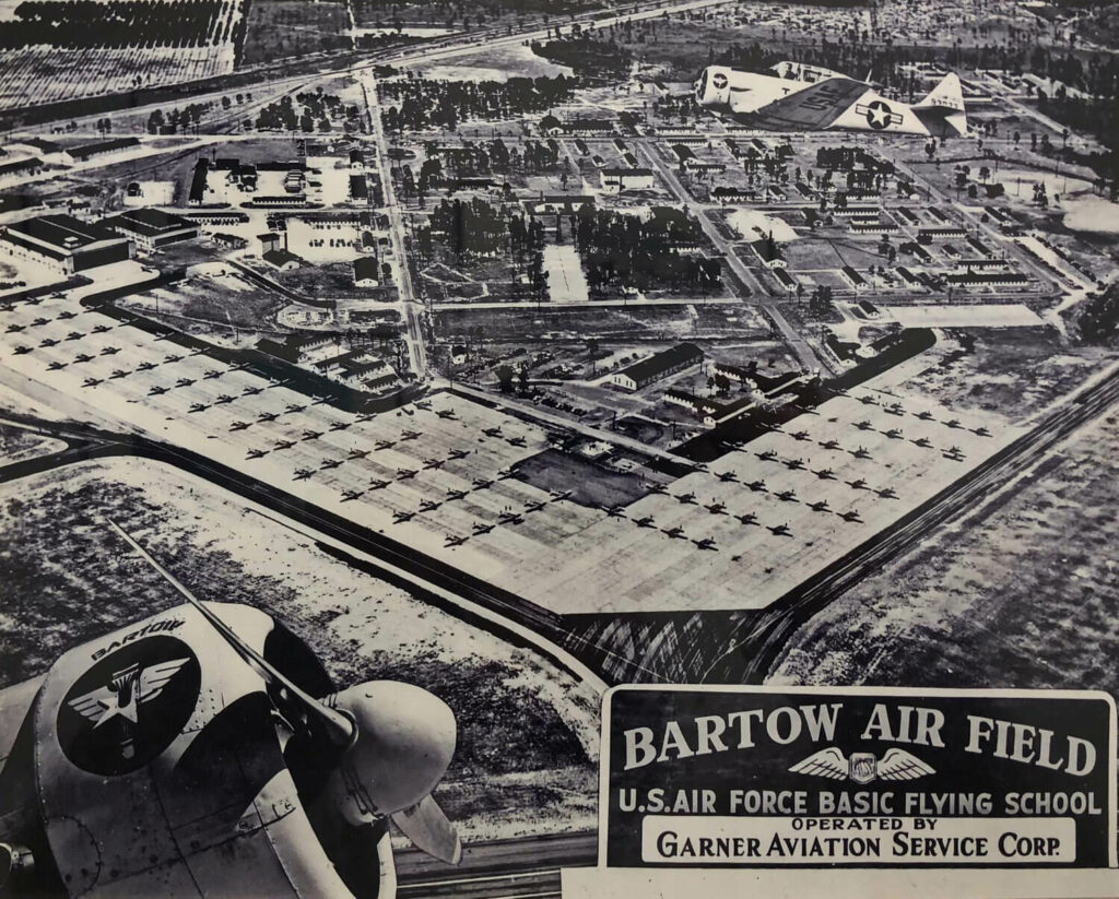 historic map of Bartow Air Base from the Airport's history museum