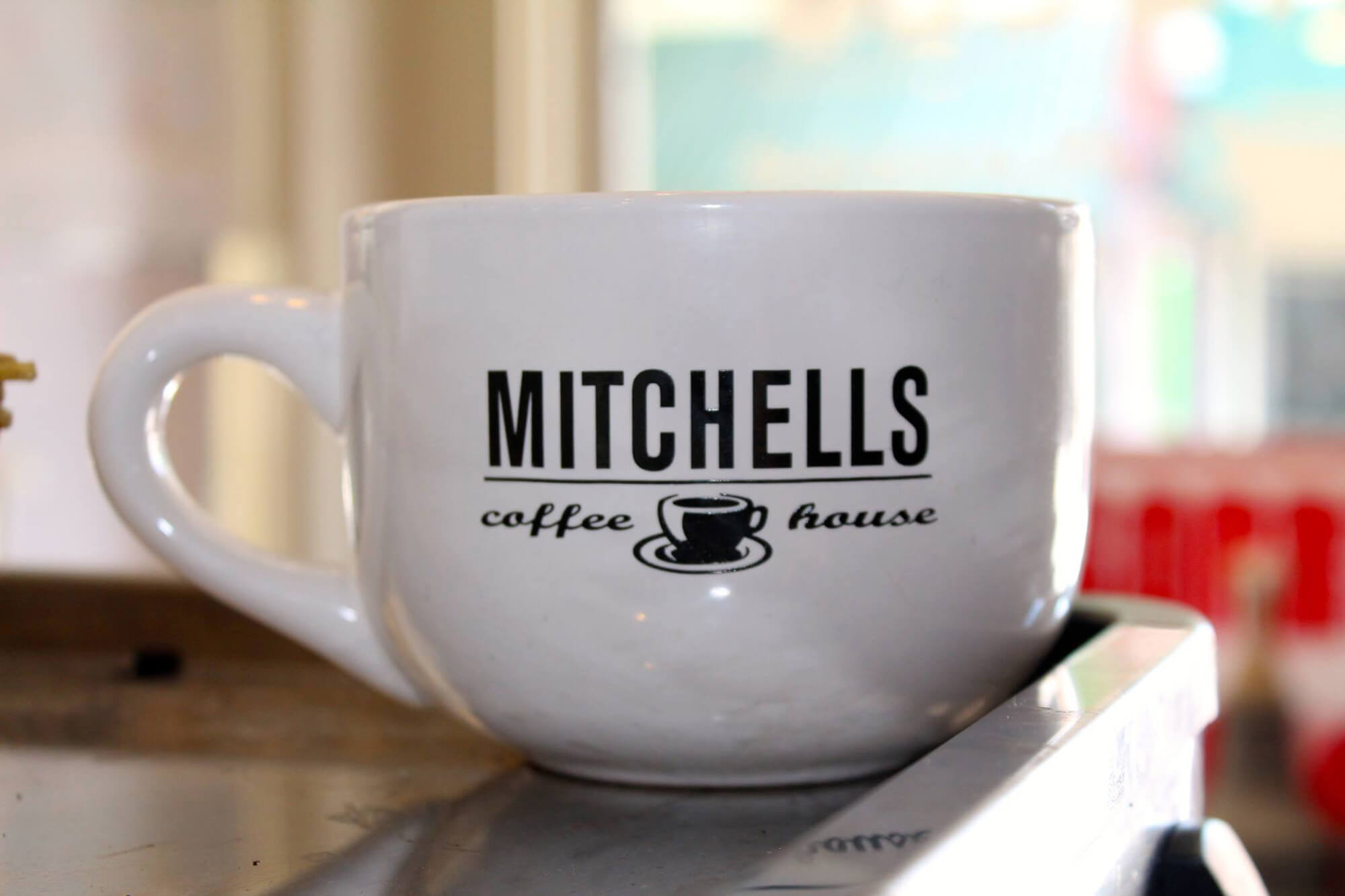 Mitchells Coffee House white mug