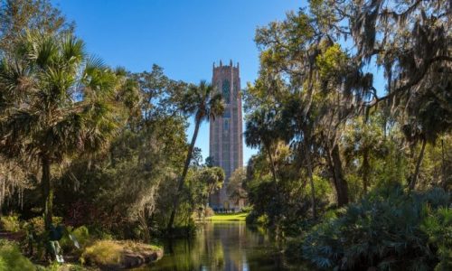 Carillon tower at Bok Tower Gardens in Lake Wales, FL